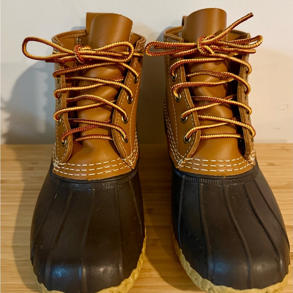 L.L. Bean Women's Brown and Black Waterproof Duck Boots